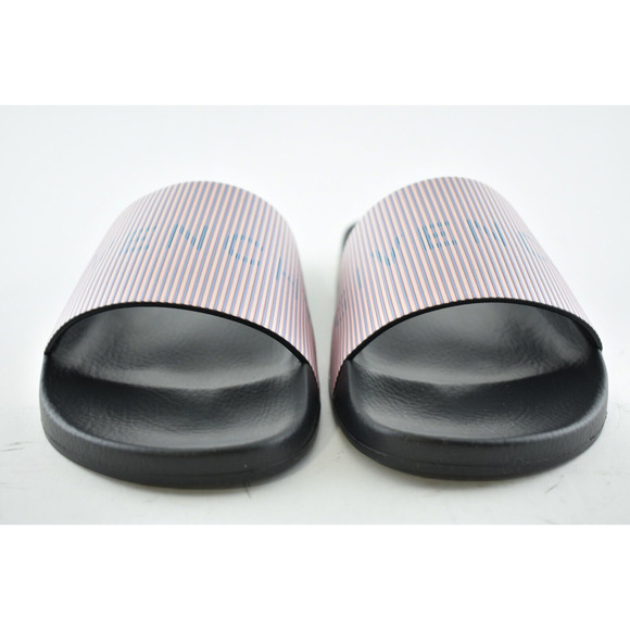 Givenchy Paris Black Pink Metallic Logo Slide On Pool Sandal Flip Flop Flat 36 - Picture 5 of 10